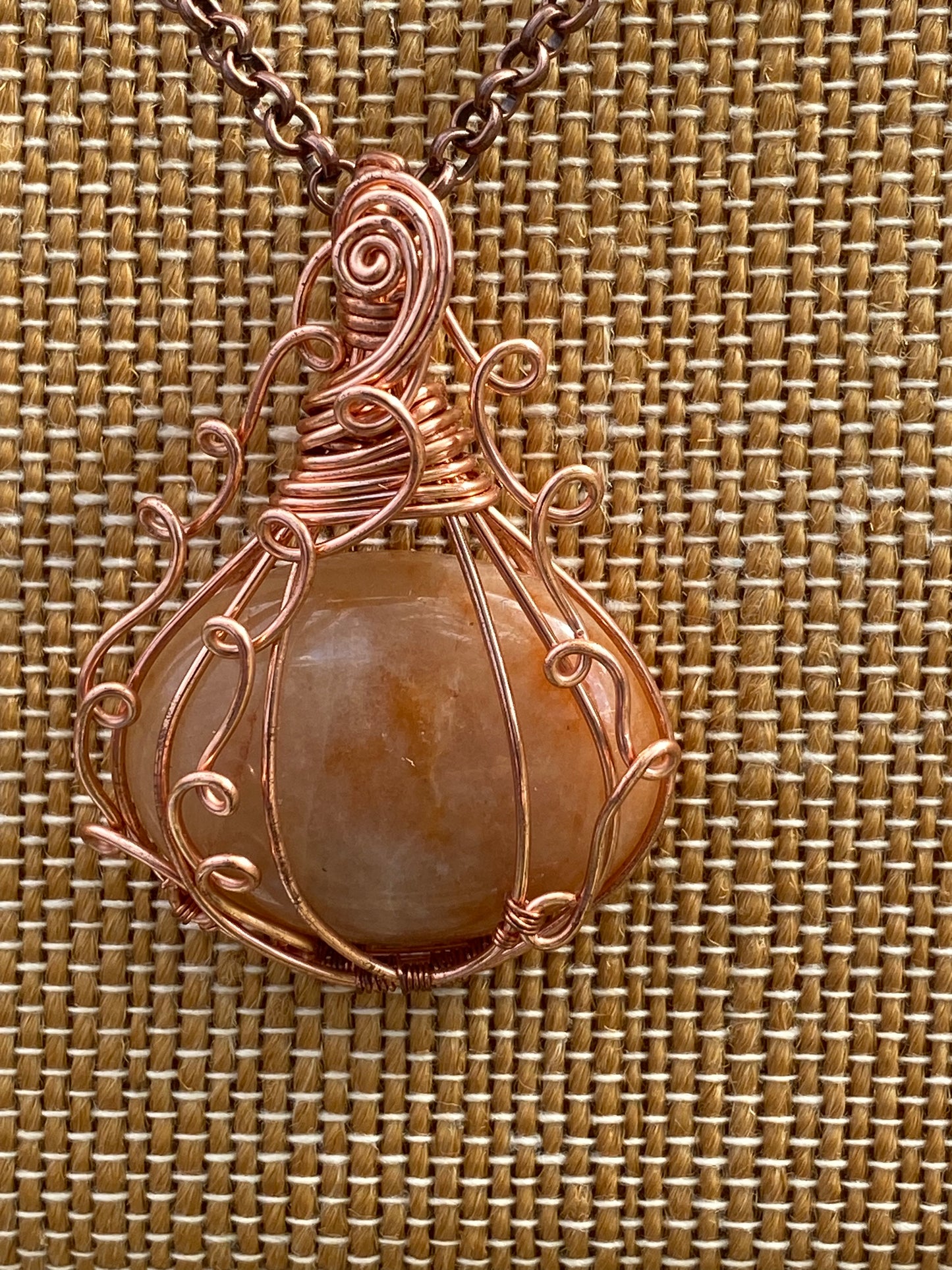 Pumpkin agate necklace