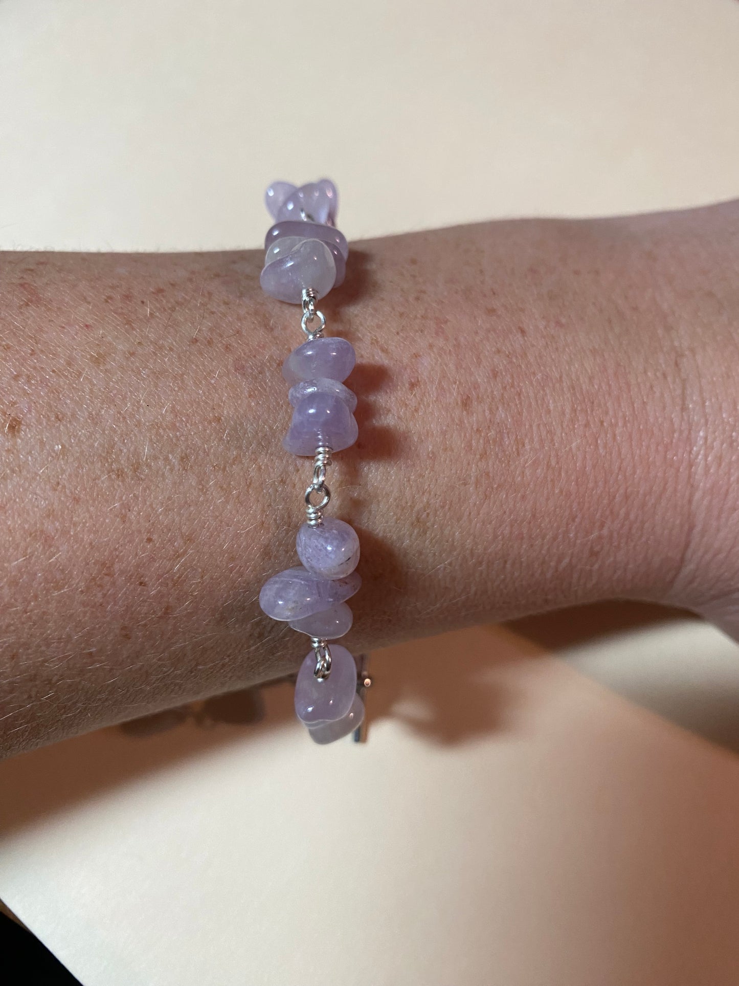 Light Amethyst Pebble Bracelet