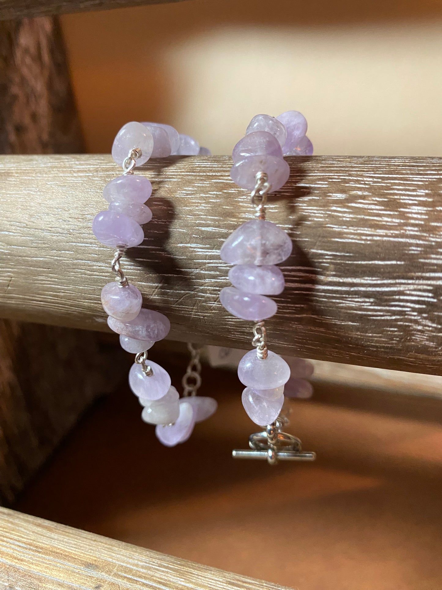 Light Amethyst Pebble Bracelet