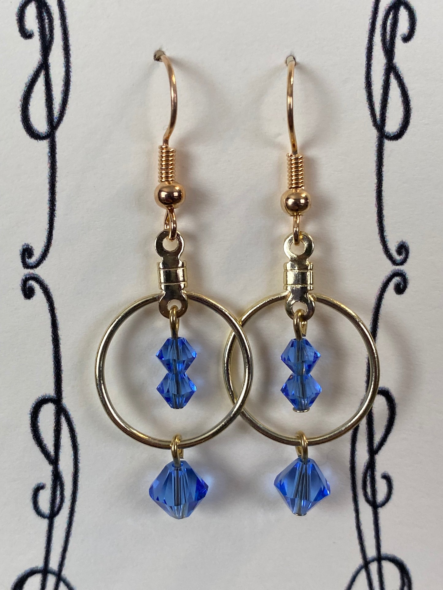 Birthstone crystal hoop earrings