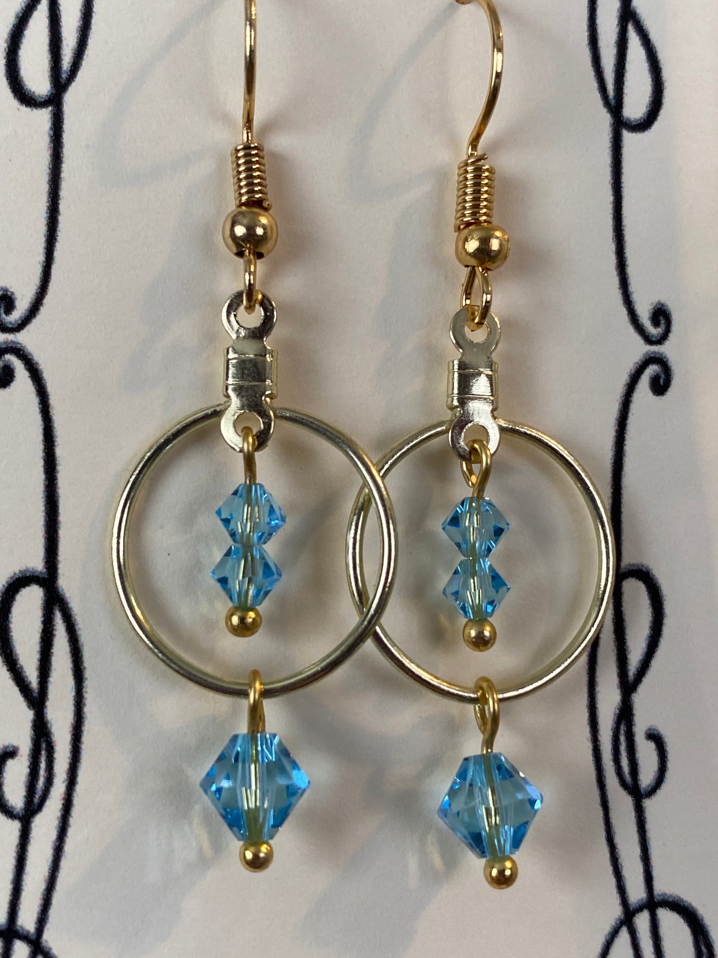 Birthstone crystal hoop earrings