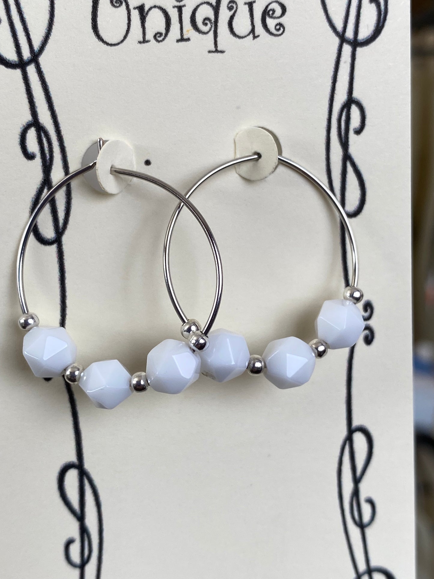 Gemstone Hoop Earrings