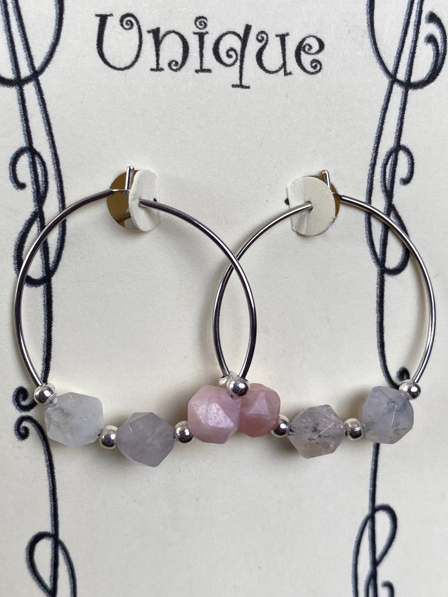 Gemstone Hoop Earrings