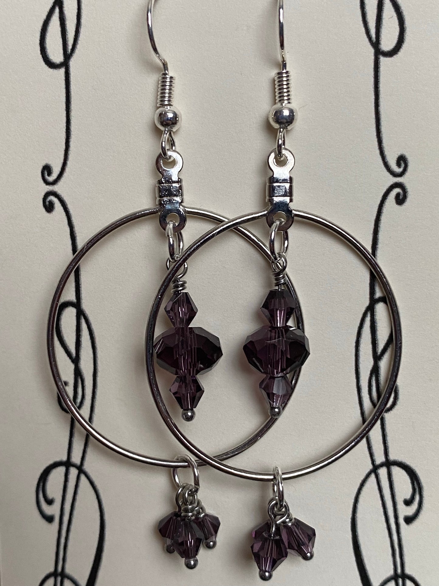 Medium Crystal Hoop earrings