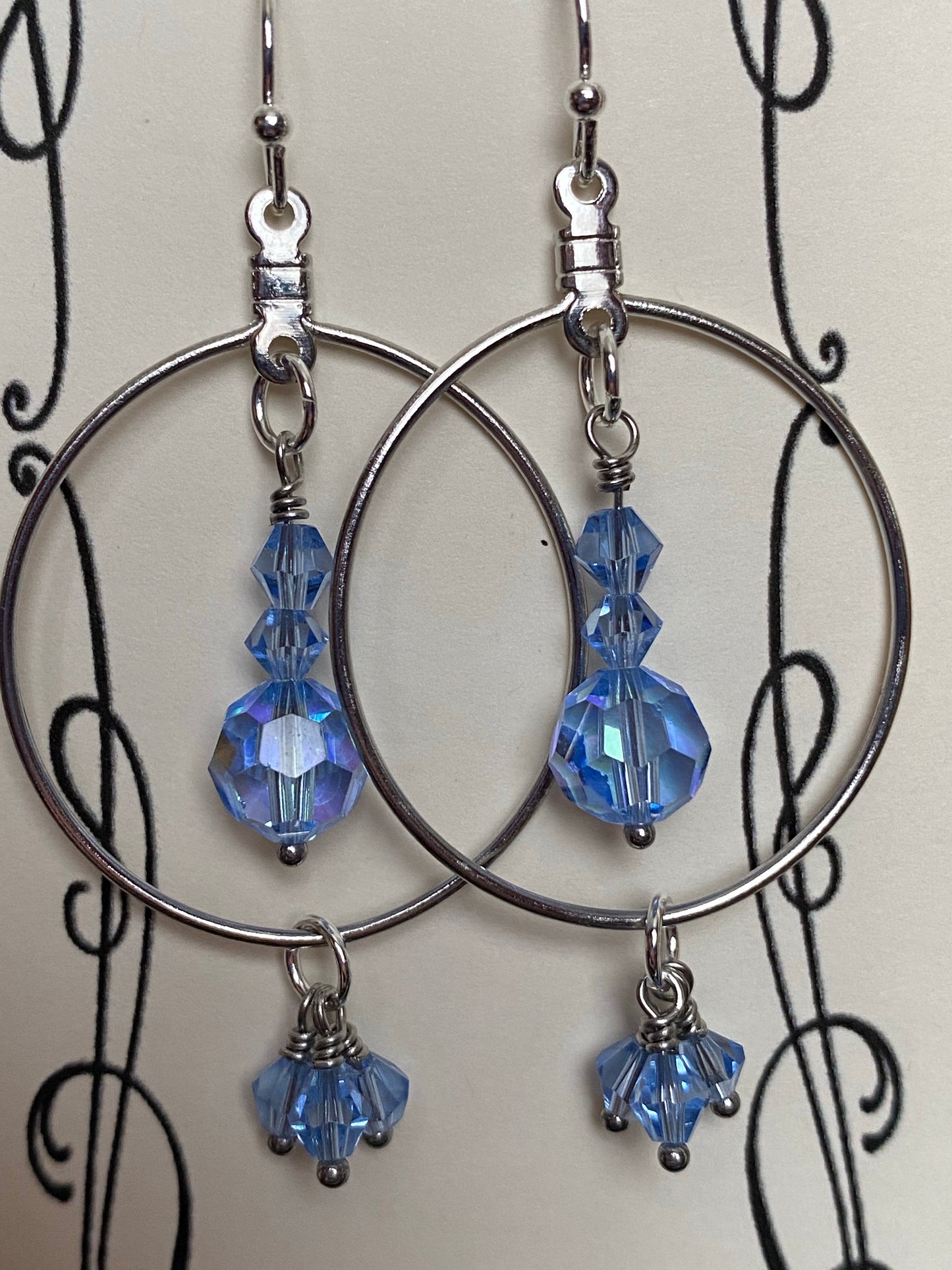 Medium Crystal Hoop earrings