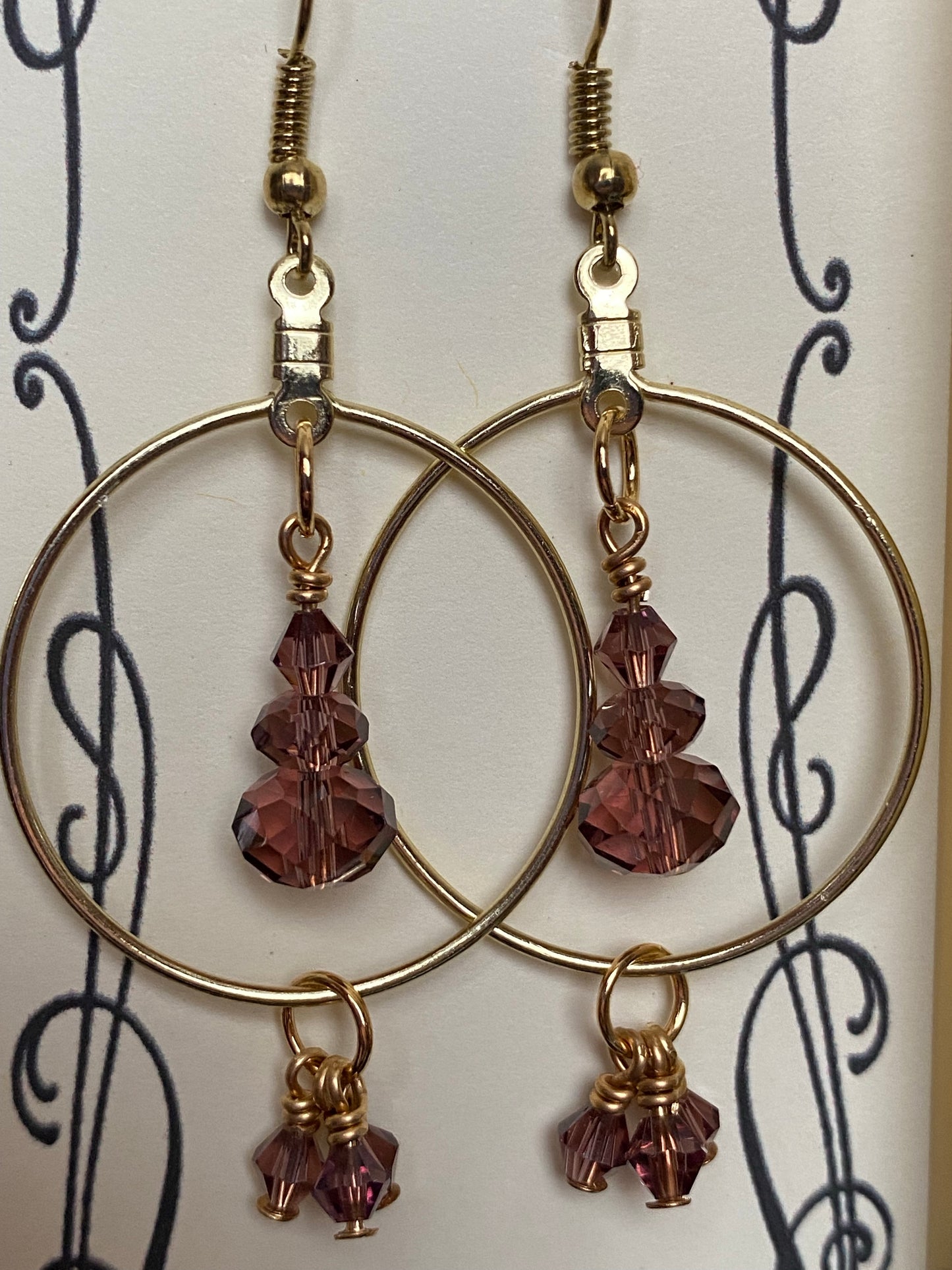 Medium Crystal Hoop earrings